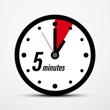 5 Five Minutes Vector Clock Symbol