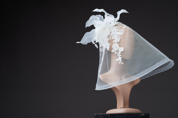 Wedding accessories - bridal veil on mannequin head