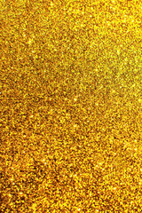 Flickering bright gold background. Bright gold or yellow texture.