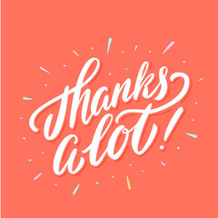 Thanks a lot. Thank you vector lettering card.