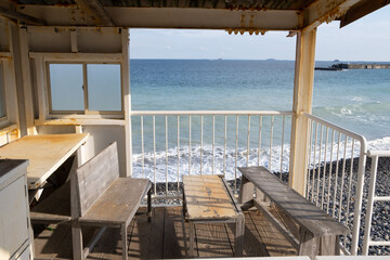 lifeguard tower on the beach