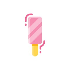 ice cream icon in flat style isolated on white background. EPS 10 