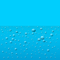 Blue Vector Background with Water Bubbles