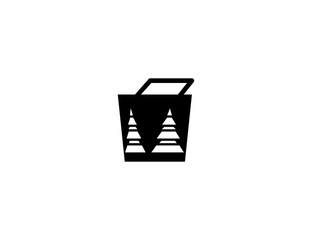 Takeout box vector flat icon