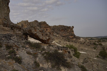 rocky mountain and cloudy sky
