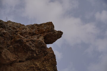 rocky mountain and cloudy sky