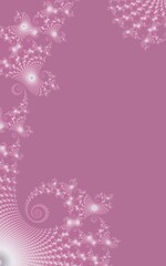 pink christmas background. Fractal drawing of an abstract pattern on a pink background. Spring concept background, blank, print