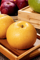 Hong Kong 2020 : Golden Pear Is One Of The Traditional Fruits Of The Mid-Autumn Festival