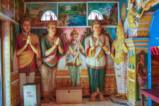 The statue of Buddha bent in three directions within the Image House of Jetavanarama (monastery) built by King Parakramabahu the Great in 1153-1186 AD
