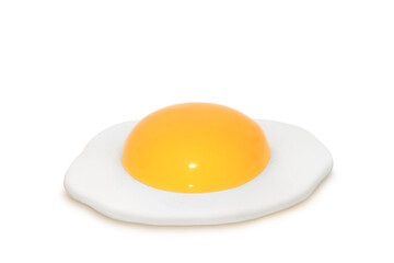 Fried egg isolated on white background