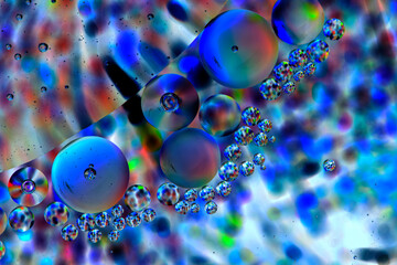 oil in water - macro photography with nice colors