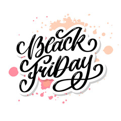 Fototapeta na wymiar Black Friday Calligraphic Designs Retro Style Elements Vintage Ornaments Sale, Clearance Vector lettering