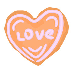 christmas heart ginger cookies funny cartoon new year snack