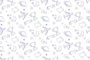 Seamless pattern on the theme of education