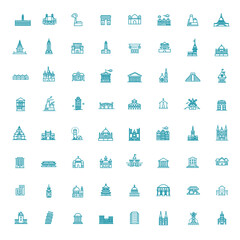 Building Icons set, Government. Vector icons
