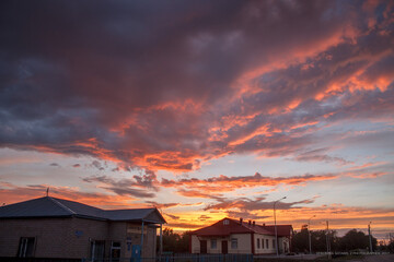 Fototapeta premium sunset in the city