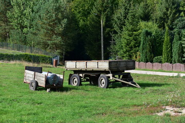 Grain transport trailer, Poland.