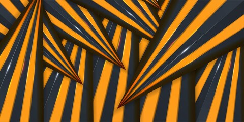 Vector of design abstract 3d background with yellow paper layer