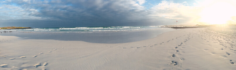 Fototapeta na wymiar Caribbean beach with fine sand and clear water