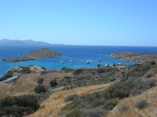 Exploring the beaches, landscapes and old charming towns of the islands of Kalymnos, Leros, Lipsi and Patmos in the Mediterranean Sea, Greece