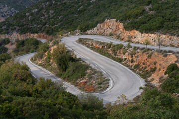 Fototapeta na wymiar Beautiful backroads of the Peloponnese, Souther Greece