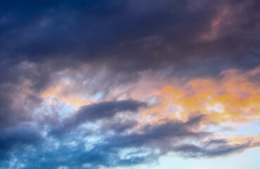 Naklejka na ściany i meble Colorful Sky and Clouds - Nature Scenery Background 