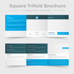 Corporate Business Square Trifold Brochure Template