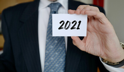 Obraz premium 2021 carte main typo 5