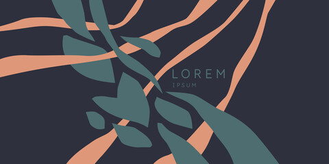 A composition with abstract elements in a popular style. Background for your design. Poster for a blog and website.