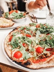 pizza with vegetables