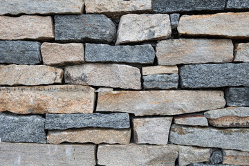 Exterior natural stone veneer wall