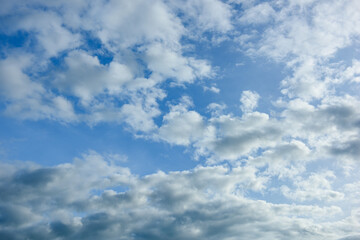  Beautiful white clouds in the blue sky