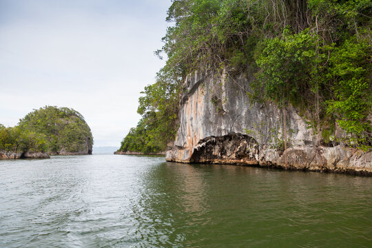 Landscape Of Samana Bay With Rocky Islands