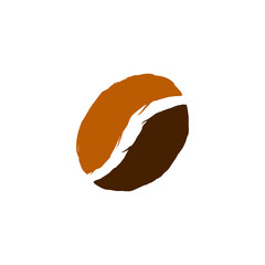 Coffee bean icon logo design template