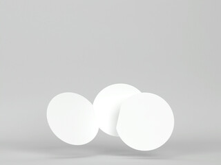 Blank bi-fold round brochure