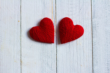 Background with wooden heart, Valentines day. Valentines day greeting card. Heart on a wooden background. Heart of love