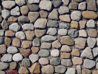 Full frame grey stone wall