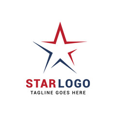 Star american logo icon vector template.