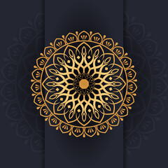 Luxury mandala background with golden arabesque pattern arabic islamic east style