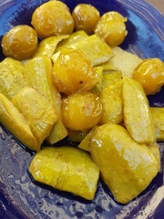 zucchini with sour plum. a sephardic food. Sour and delicious.