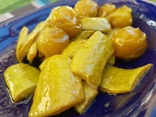zucchini with sour plum. a sephardic food. Sour and delicious.