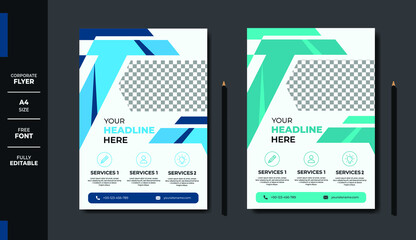 Flyers design template vector