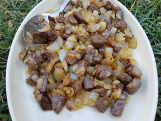 a sephardic food. Offels with onion