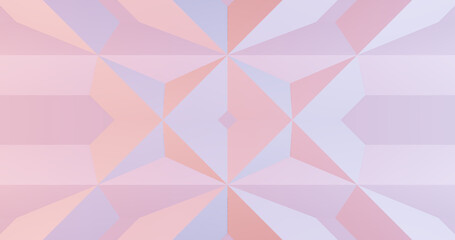 Render with soft pink geometric background