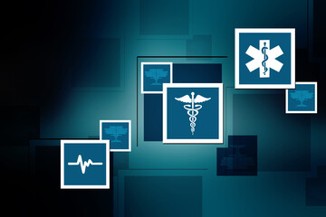 2D illustration medical structure background