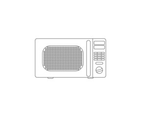 Obraz premium Microwave Icon, Microwave Vector Illustration, Microwave icon on white background. Kitchen equipment. Vector illustration.