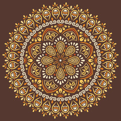 Mandala pattern color Stencil doodles sketch good mood - 389035743