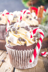 Christmas hot chocolate cupcake