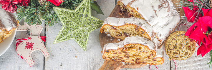 Christmas stollen cake