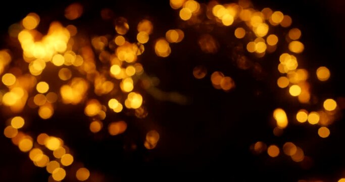 Glowing embers out of focus bokeh overlay